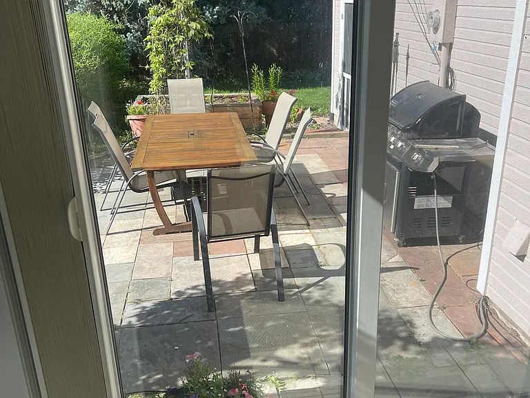 Patio with natural gas grill