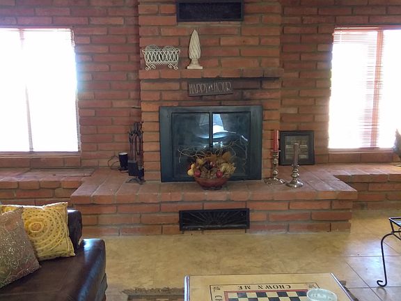 Wood burning fireplace