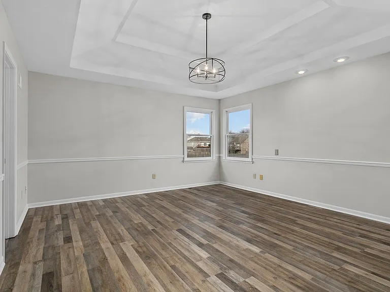 View of master bedroom from doorway