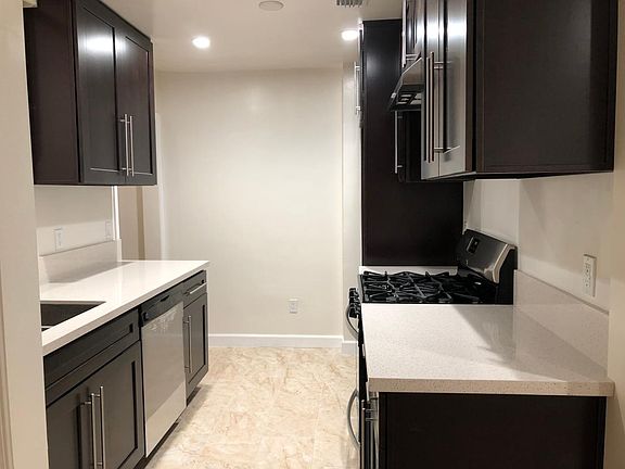 Brand new modern kitchen with new stainless steel appliances
