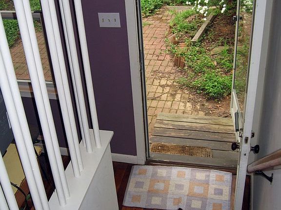 Stairs to Garden-side entrance
