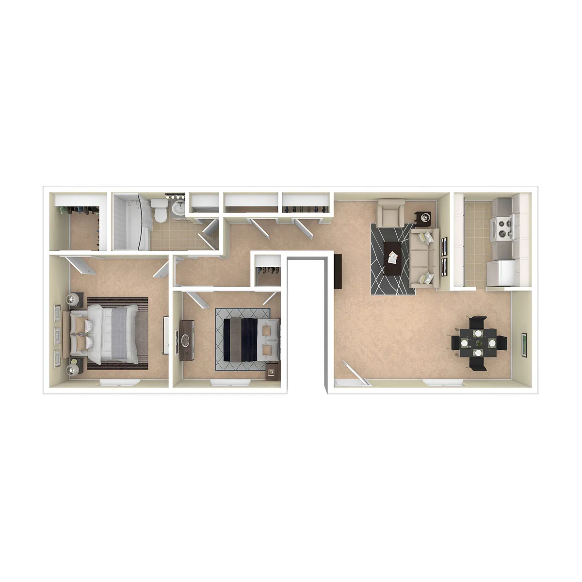 Floor plan Heritagetowne II Two Bedroom