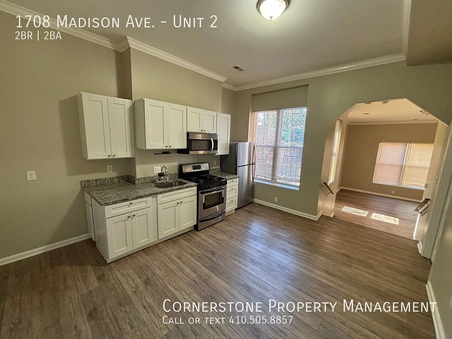 2 Bed 2 Bath with Large Living Room | $1650 | 1708 Madison Ave Unit 2 Baltimore, MD 21217 — Photo 1