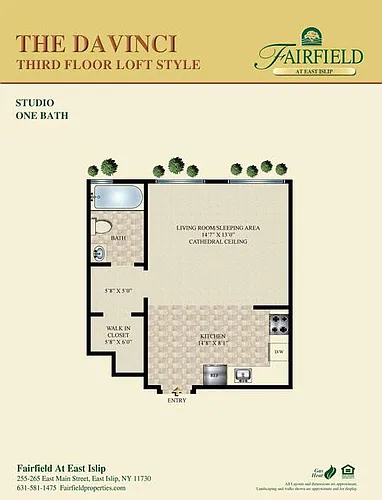 Floor plan The Davinci-Loft Style Studio