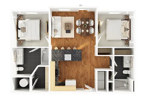 Floor plan 2X2