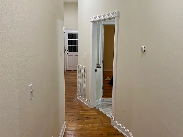 Looking down the hall towards the entrance.