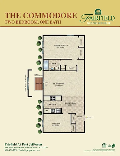Floor plan Commodore 2-Bedroom