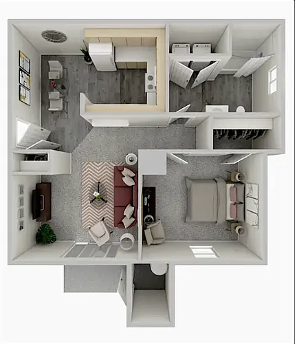 Floor plan 1Bed 1Bath