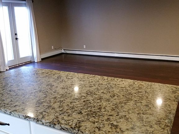 Kitchen island overlooking l