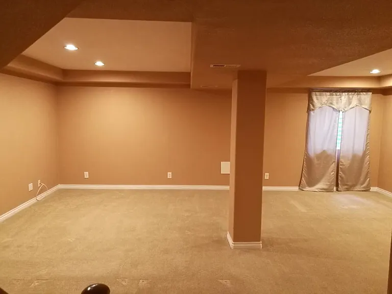 finished basement with 1/2 bath