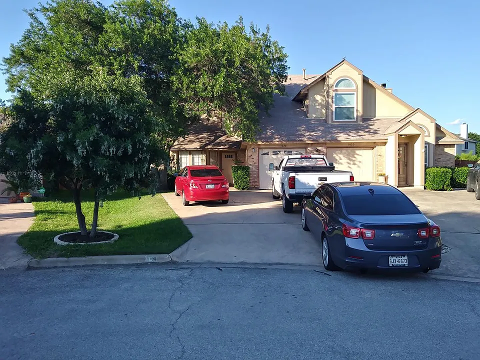 Driveway view. Left side only. More parking on street.