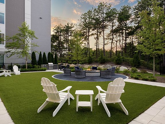 Social courtyards made for relaxing with firepits and an array a seating areas
