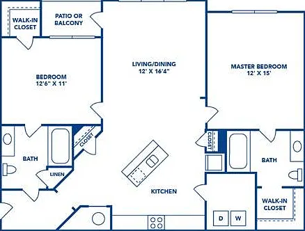 2 Bedroom | 2 Bath | 1093 SF 2 Bedroom | 2 Bath | 1093 SF