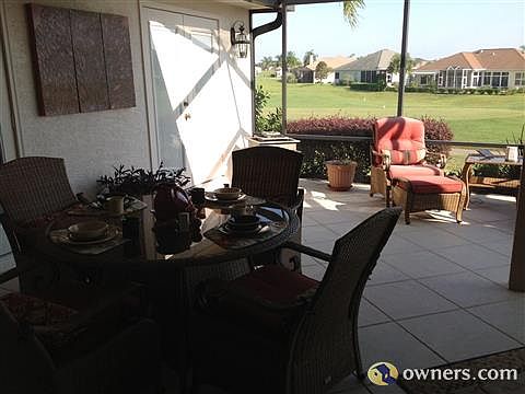 Lanai with birdcage and tile