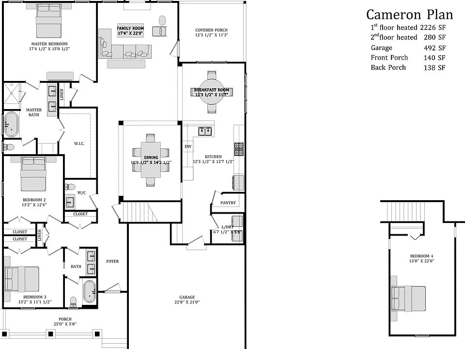 This address does not have tub in master bath