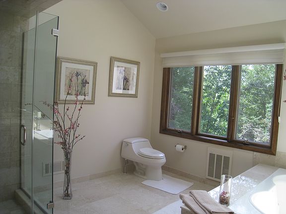 New marble master bath