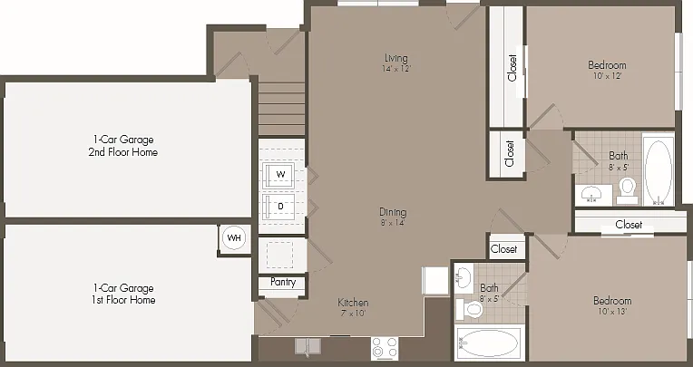 B1 floor plan Greenhouse Villas