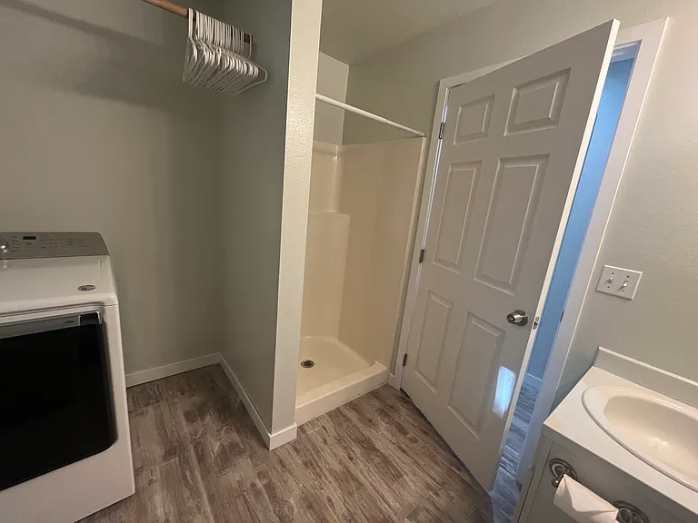 downstairs bathroom w/ laundry