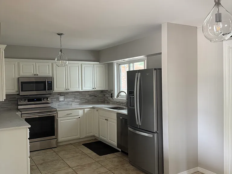 Brand new fridge and open kitchen