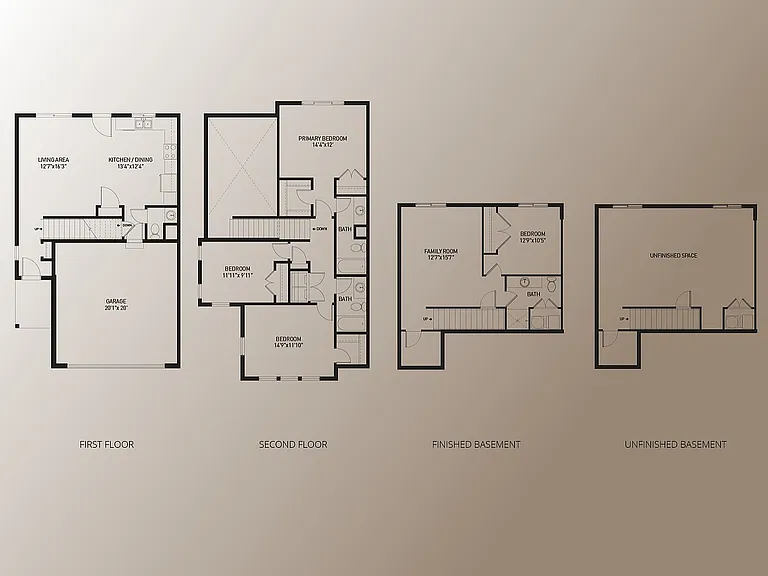 Timberline _ 3 Bedroom Layout with Basement Timberline _ 3 Bedroom Layout with Basement