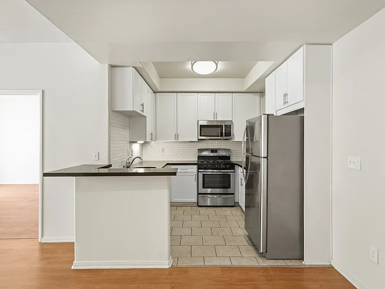 Kitchen with Countertop Bar