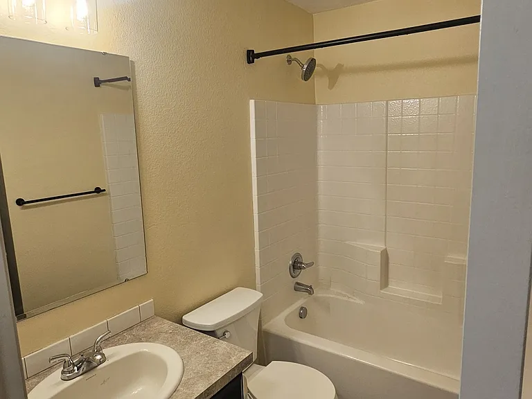 guest bathroom with new fixtures