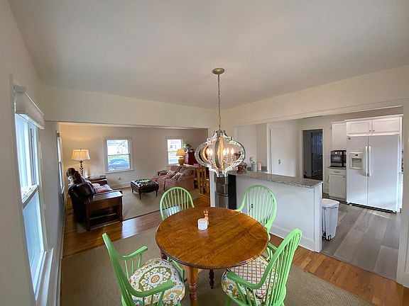 Dining room into living room and kitchen