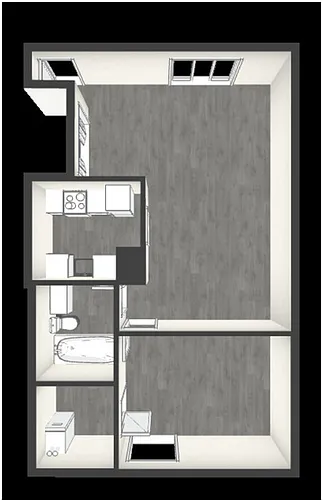 Floor plan One Bedroom B