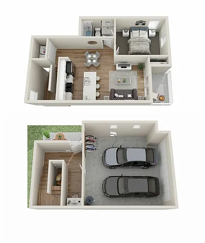 Floor plan 1 Bed/1 Bath
