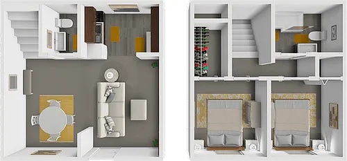 Floor plan LAKE POINT 2 BEDROOM 1.5 BATH TH