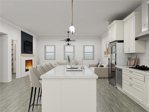 Kitchen with large island