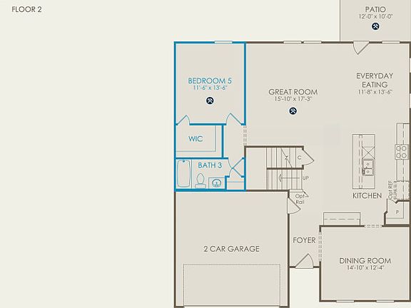 Mitchell Floor Plan, Quick Move-in Home, Floor 1