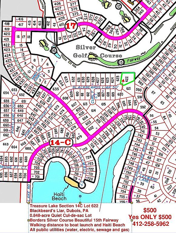 Map Of Treasure Lake Dubois Pa Blackbeards Liar Treasure Lake 622 14C, Du Bois, Pa 15801 | Zillow