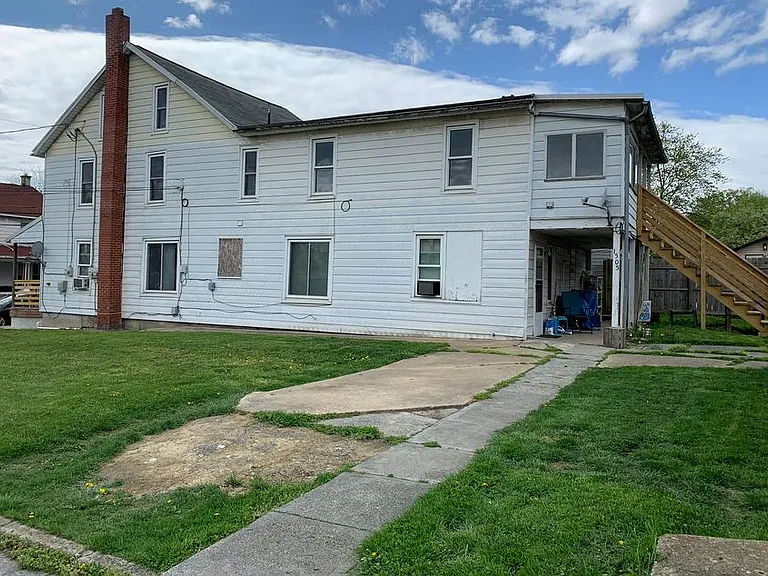Side apartment building view