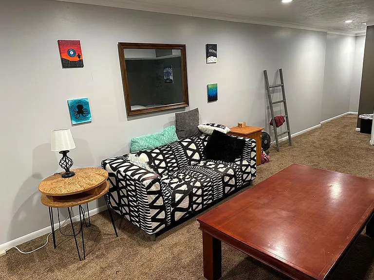 Basement Couch Living Area