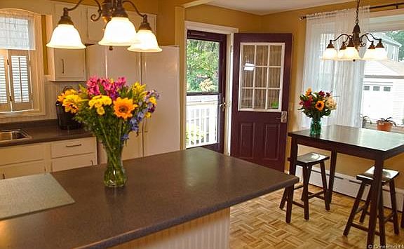 The bay window in the brigh...