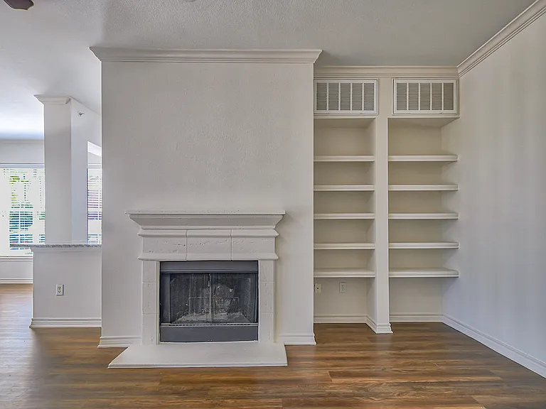 Fireplace in apartment homes.