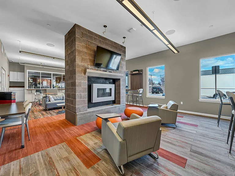 Computer Lounge with Fire Places