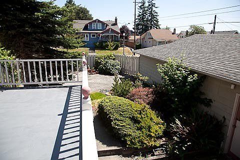 Street view from the kitchen deck.