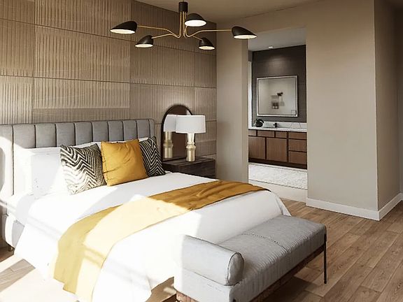 Plan 5014 Primary Bedroom VR Rendering