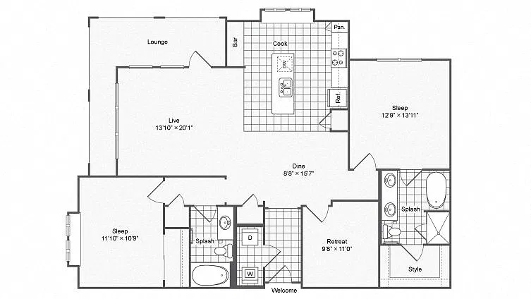 Floor plan B11 Office/Den