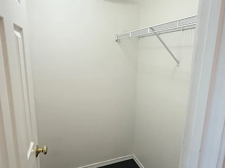 Large walk in closets on interior units