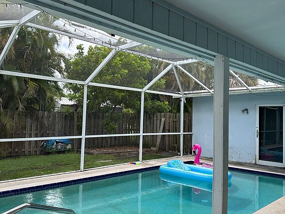 pool in backyard