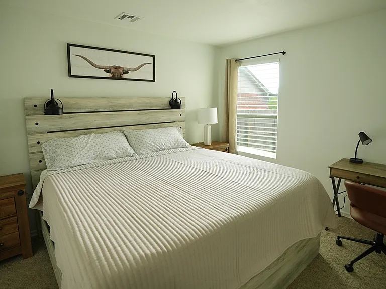 King Room with dedicated workspace.