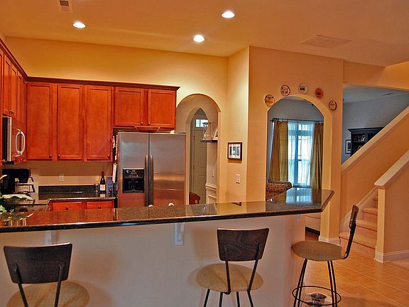 Kitchen to living area