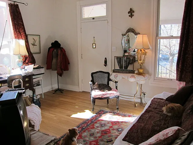Living room with one option of furniture arrangement( furniture, not included,, just as a reference of different ways of arranging)
