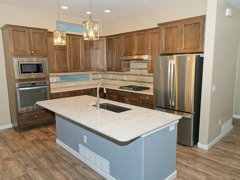 Wood, soft close cabinets
