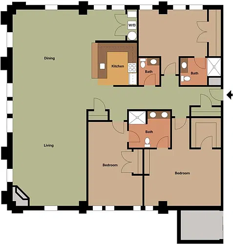 Floor plan 3 Bedroom