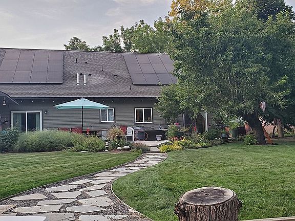 Back of house with Solar