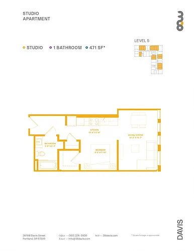 Floor plan Open 1x1F